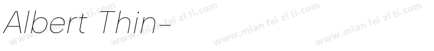 Albert Thin字体转换